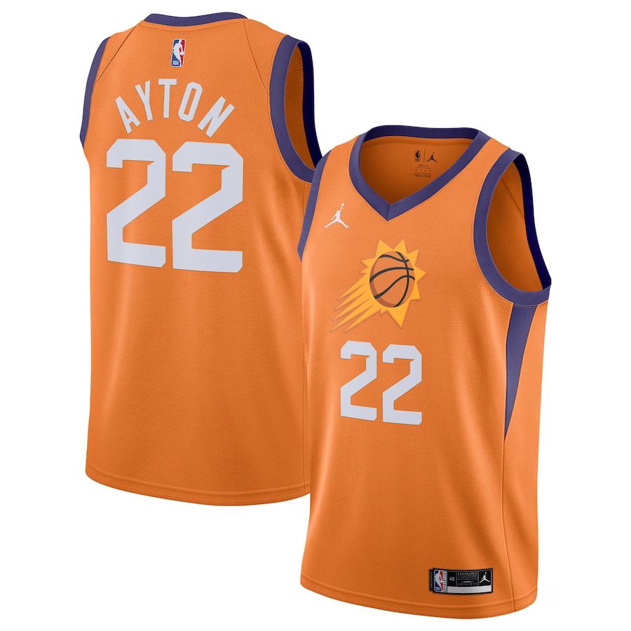 Men Phoenix Suns 22 Deandre Ayton Jordan Brand Orange Statement Edition Swingman NBA Jersey